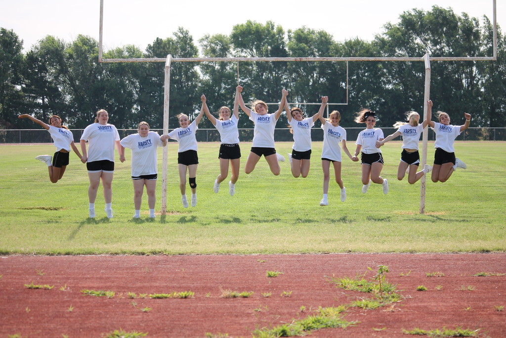Cheer team jump